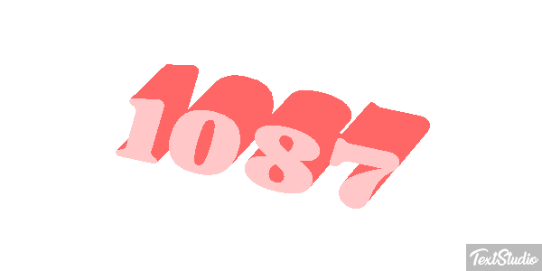 1087 Text effect