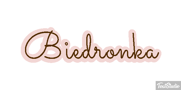 Biedronka Tekst effect
