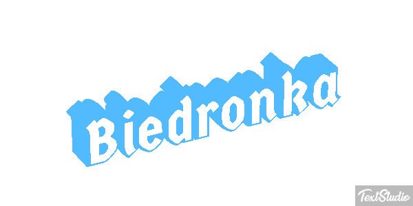 Biedronka Tekst effect