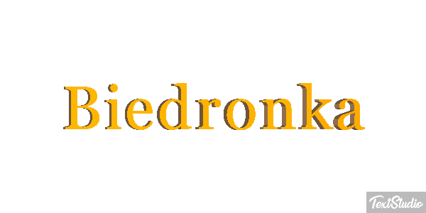 Biedronka Tekst effect