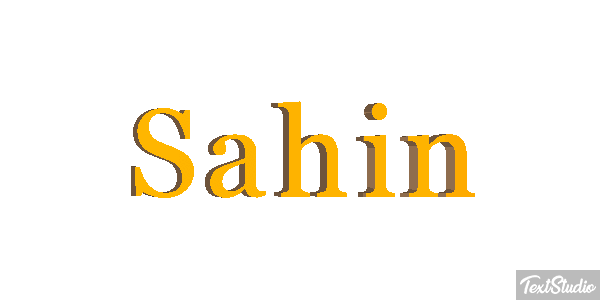 Sahin Text effect