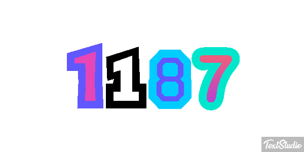 1187 Text effect