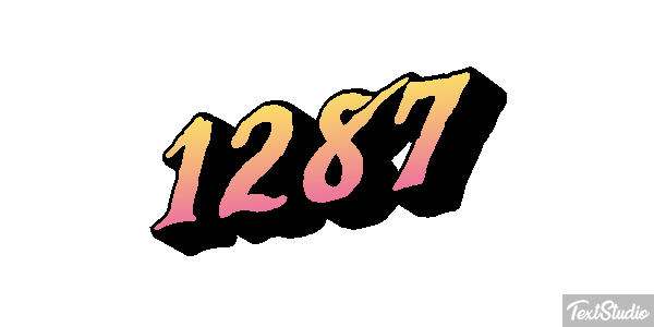 1287 Tekst effect