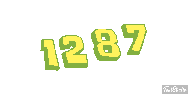 1287 Tekst effect