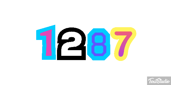 1287 Tekst effect