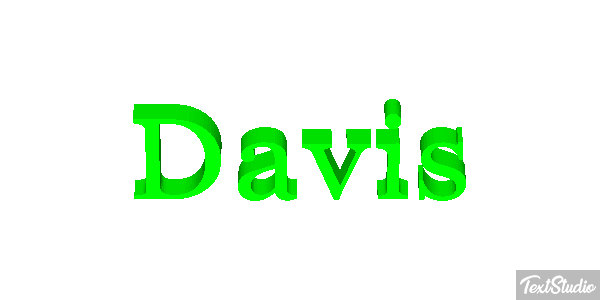 Davis Text effect