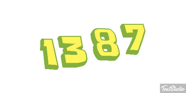 1387 Text effect