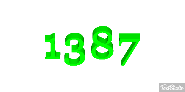 1387 Text effect