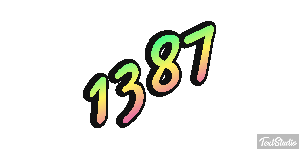 1387 Text effect