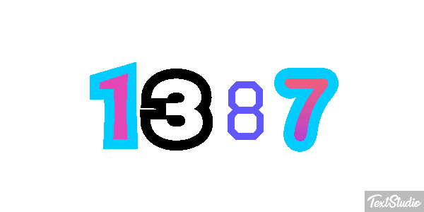 1387 Text effect