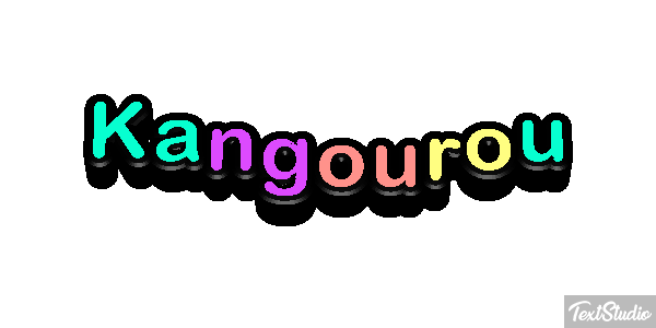 Kangourou Effet de texte