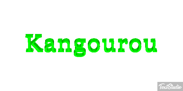 Kangourou Effet de texte