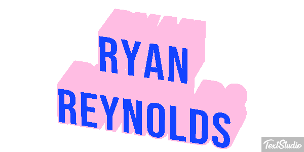 Ryan Reynolds Text effect