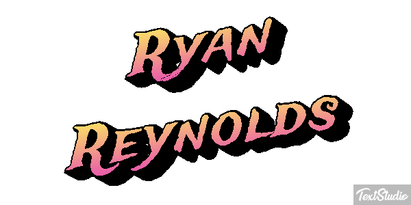 Ryan Reynolds Text effect
