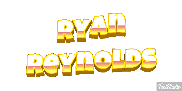 Ryan Reynolds Text effect