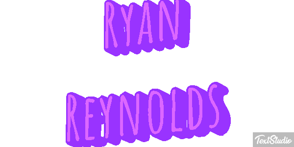 Ryan Reynolds Text effect