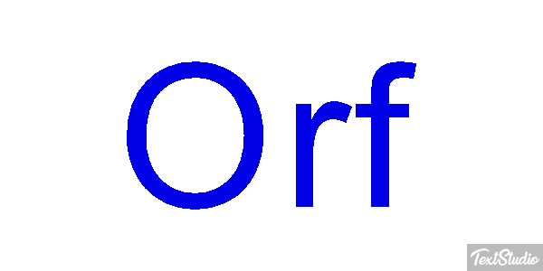 Orf Tekst effect