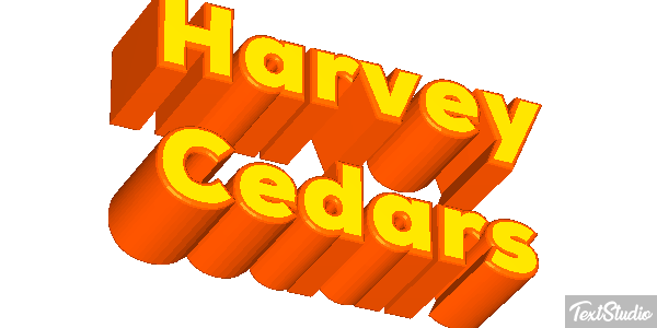 Harvey Cedars テキスト効果