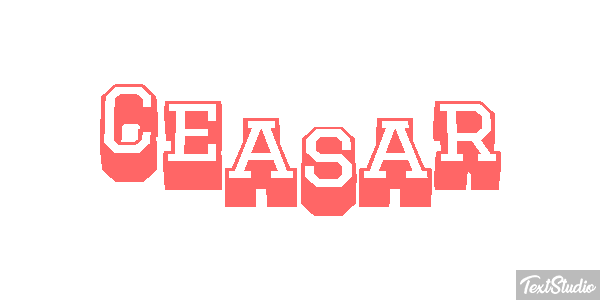 Ceasar Tekst effect