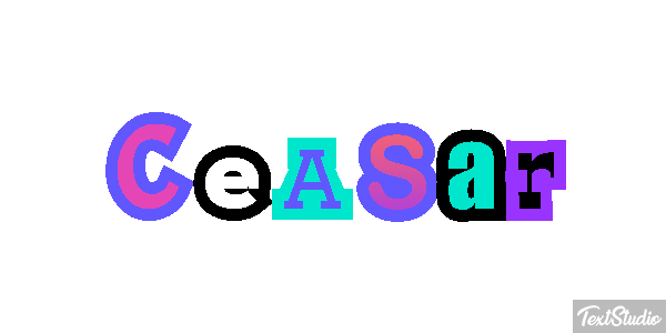 Ceasar Tekst effect