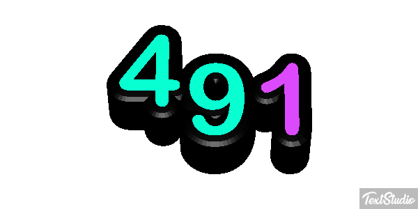 491 Text effect