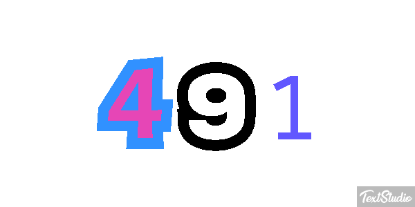 491 Text effect