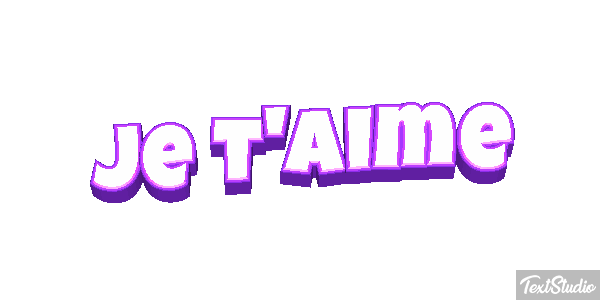 Je t’aime Efekt tekstowy