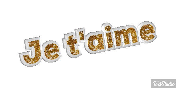 Je t’aime Efekt tekstowy