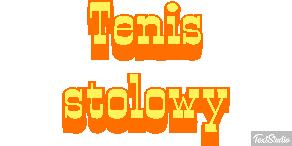 Tenis stołowy Efekt tekstowy
