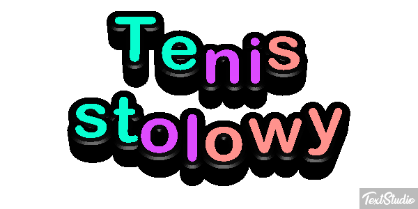 Tenis stołowy Efekt tekstowy
