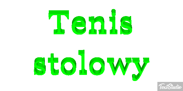 Tenis stołowy Efekt tekstowy