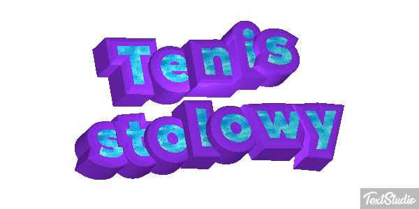 Tenis stołowy Efekt tekstowy