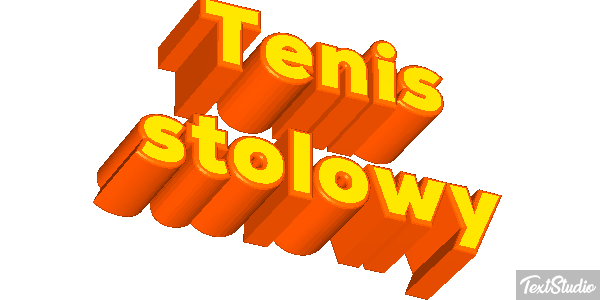 Tenis stołowy Efekt tekstowy