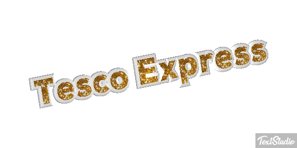 Tesco Express Text effect