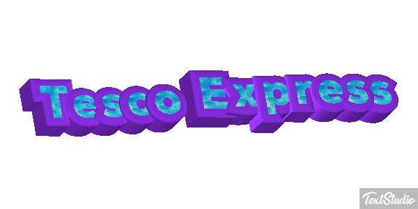 Tesco Express Text effect