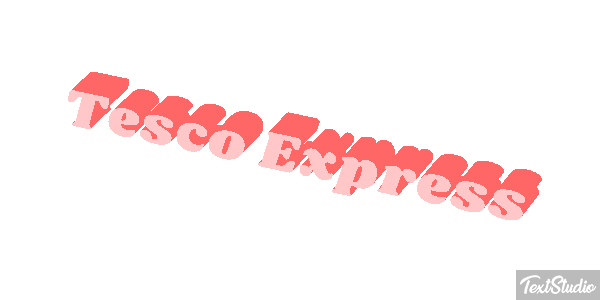 Tesco Express Text effect