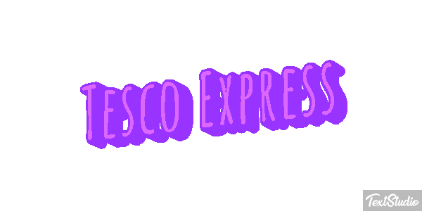 Tesco Express Text effect