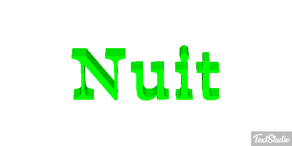 Nuit Texteffekt