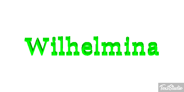 Wilhelmina Tekst effect