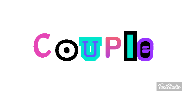 Couple Tekst effect