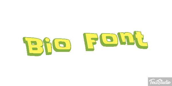 Bio Font Metin efekti
