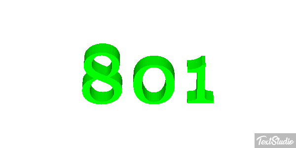 801 Effetto testo