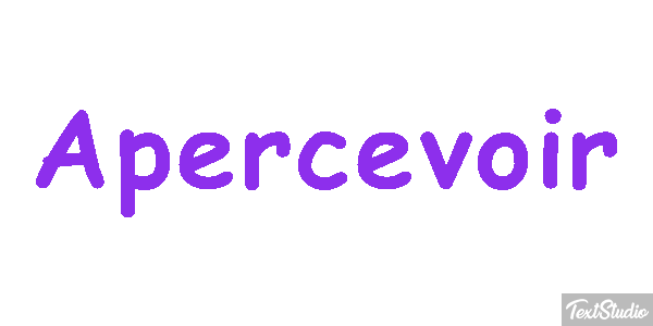 Apercevoir Tekst effect