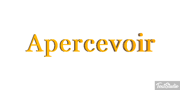 Apercevoir Tekst effect