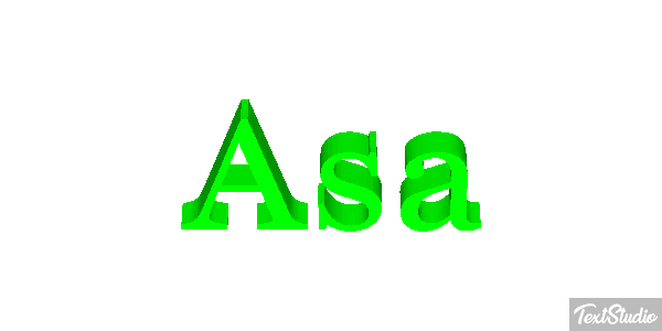 Asa Tekst effect