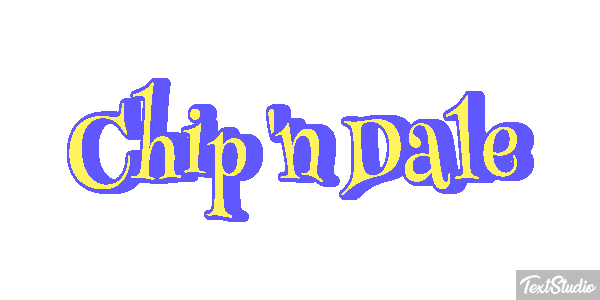 Chip 'n Dale Efecto de texto