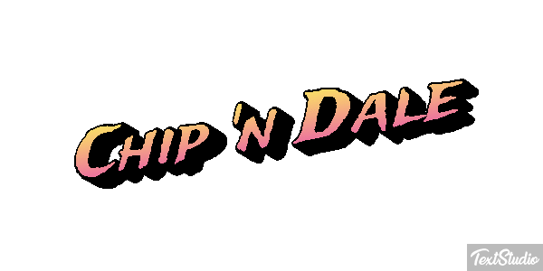 Chip 'n Dale Efecto de texto