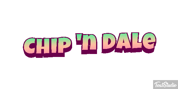 Chip 'n Dale Efecto de texto