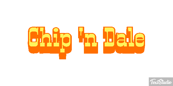 Chip 'n Dale Efecto de texto
