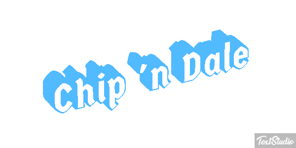 Chip 'n Dale Efecto de texto
